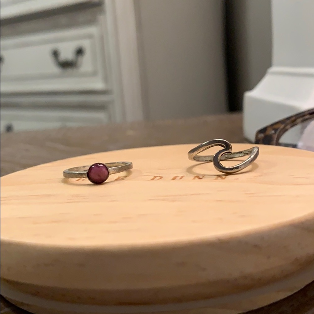 Purple Stone and Wave ring